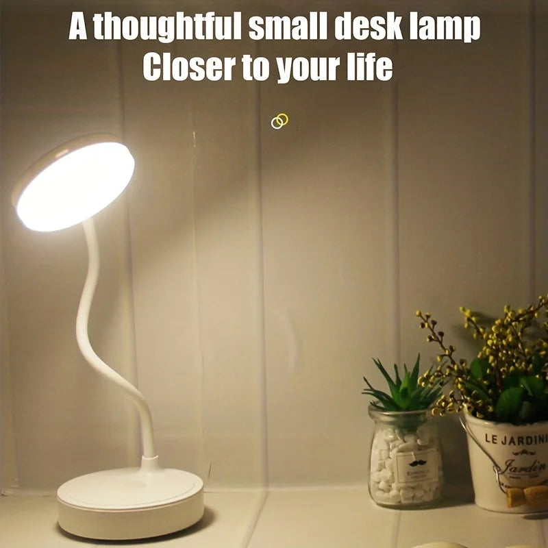 USB Rechargeable LED Desk Lamp: Foldable, Eye-Caring Light for Work & Study