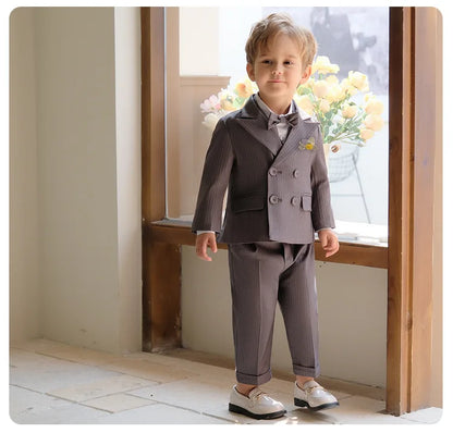 Little Gentleman Korean Striped Suit – Boys’ Party & Ceremony Costume