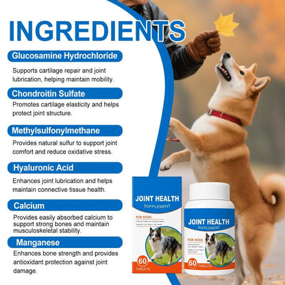 Joint Supplement for Large Dogs – 60 Natural Tablets for Daily Health & Senior Support
