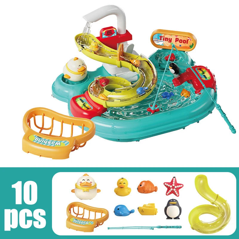 2-in-1 Dishwashing & Fishing Toy Set – Interactive Montessori Kitchen Play for Kids!