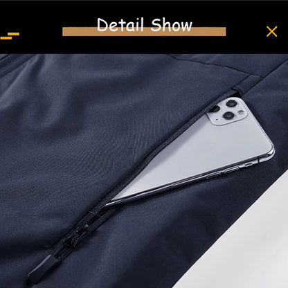 Men’s Solid Color Winter Jacket – Fleece Lined & Windproof