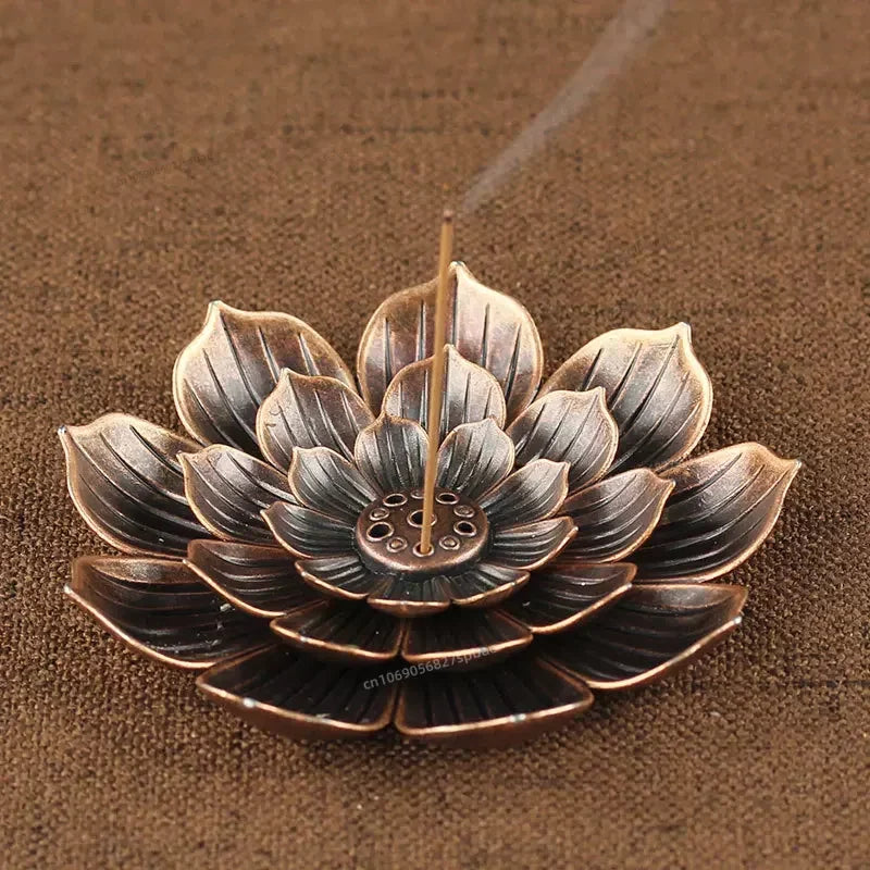 Lotus Alloy Incense Burner: Elevate Your Space with Serenity and Style