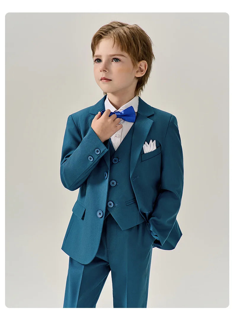 Boys’ Stylish Formal Wear – Green Blazer Set for Special Occasions