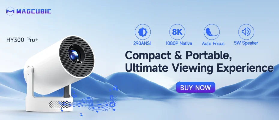 Magcubic HY300 Pro: 8K Smart Android 14 Projector with 180° Rotation - Ultra Shoppings