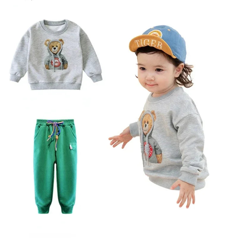 Cartoon Bear Tracksuit: Cozy & Cute for Kids