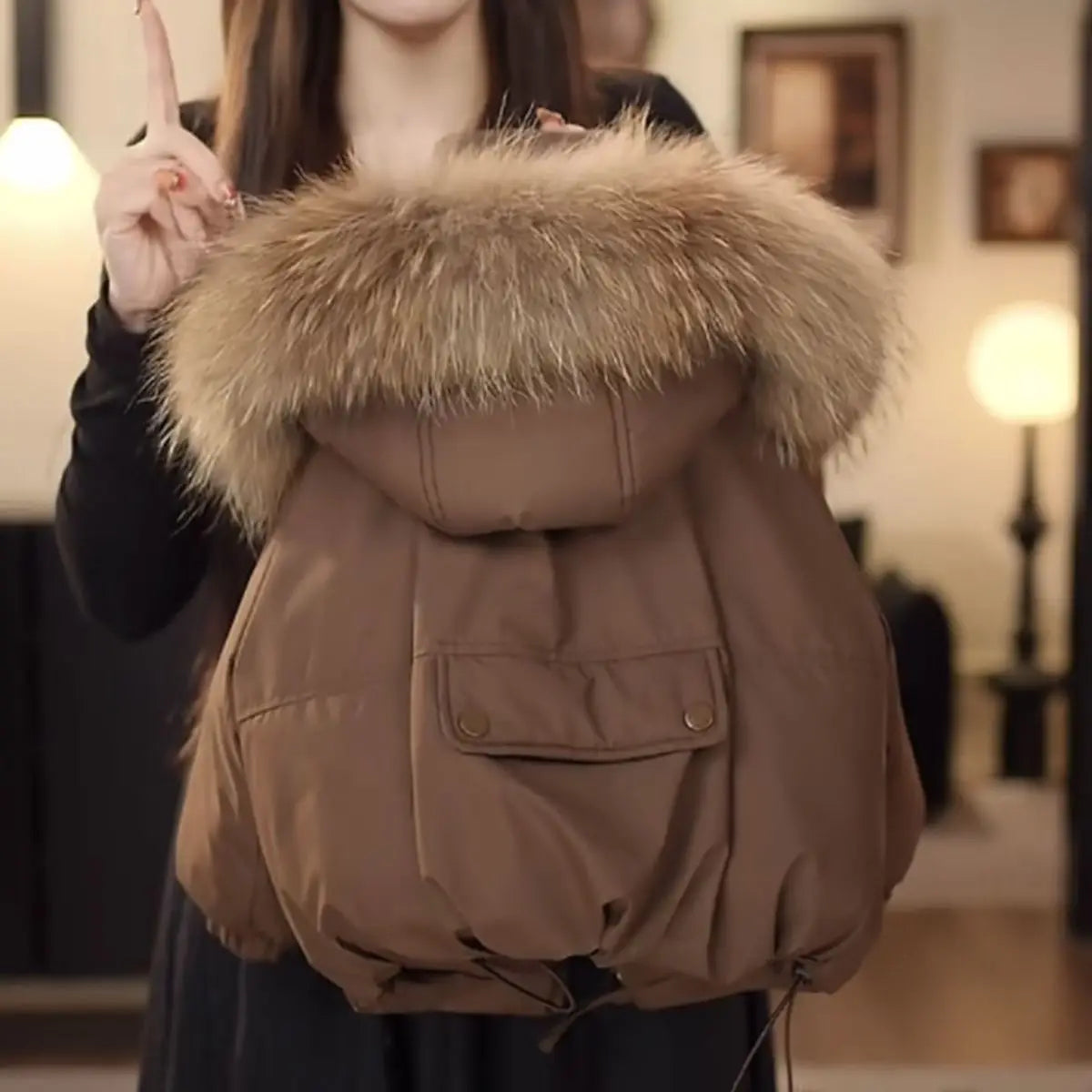 Winter Coat for Kids – Fur Collar & Hooded Down