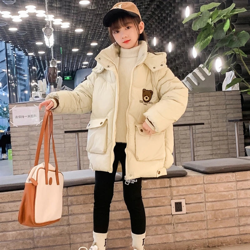 Girls’ Zipper Parka – Warm & Stylish Outerwear