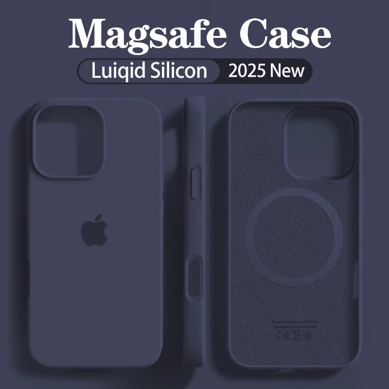 Original MagSafe Magnetic Liquid Silicone Soft Case for Apple - Premium Protection & Seamless Charging