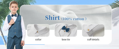 Children’s 4-Piece Linen Suit – Perfect for Weddings & Parties