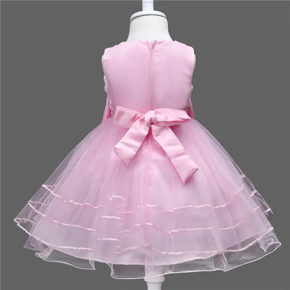 Elegant Mesh Skirt Dress for Girls – Wedding & Party