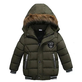 Baby Boys' Winter Coat – Warm Hooded Outerwear (2–6Y)