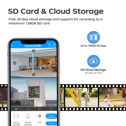 4K Wireless Solar Camera | Dual Lens | PIR Motion + Color Night Vision + Battery Power