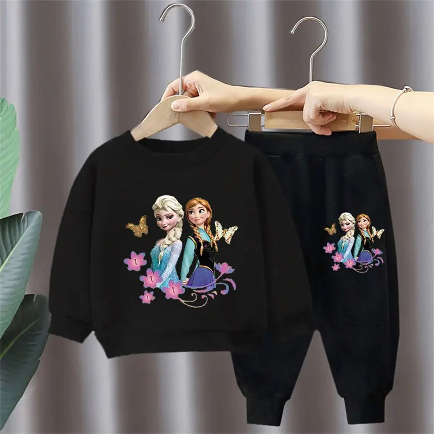 Elsa Princess 2-Piece Tracksuit: Cozy & Magical for Girls