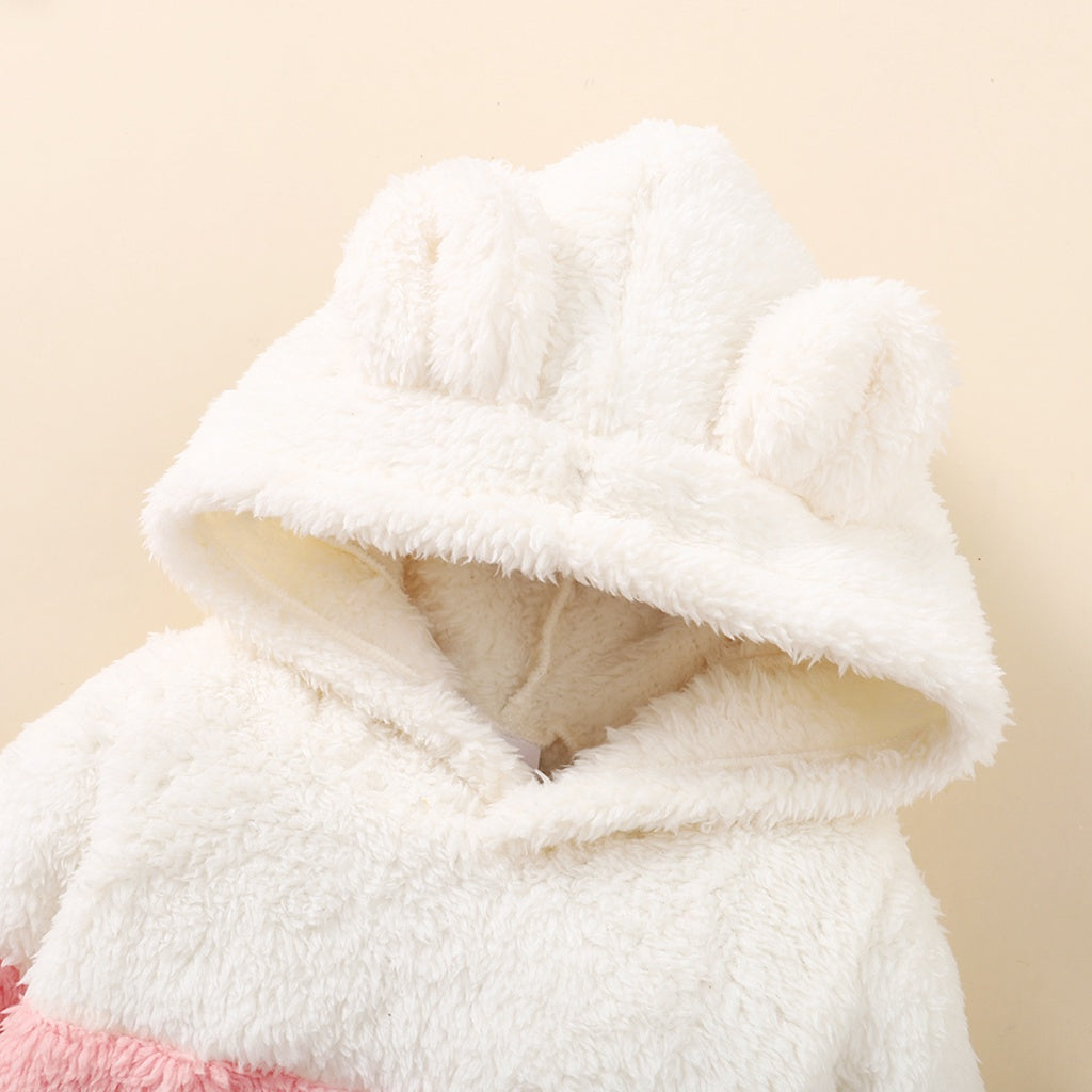 Toddler Fluff Hooded Outfit – 2PCS Set