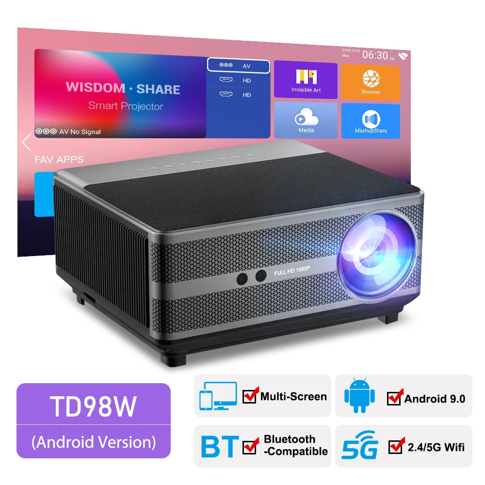 ThundeaL TD98W: Native 1080P Full HD Android Projector (4K Support)