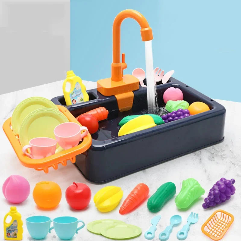 Kids’ Pretend Play Kitchen Sink – Role Play Dishwashing Set for Early Learning