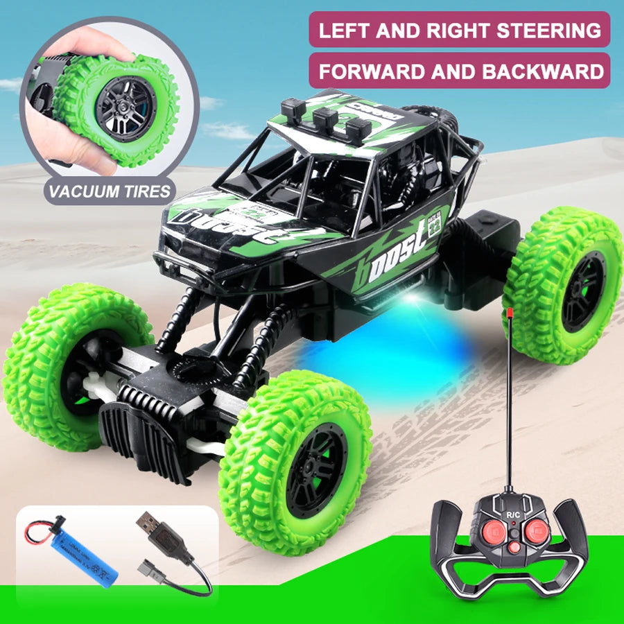 Off-Road RC Car with Flashing Lights – Perfect Gift for Kids!