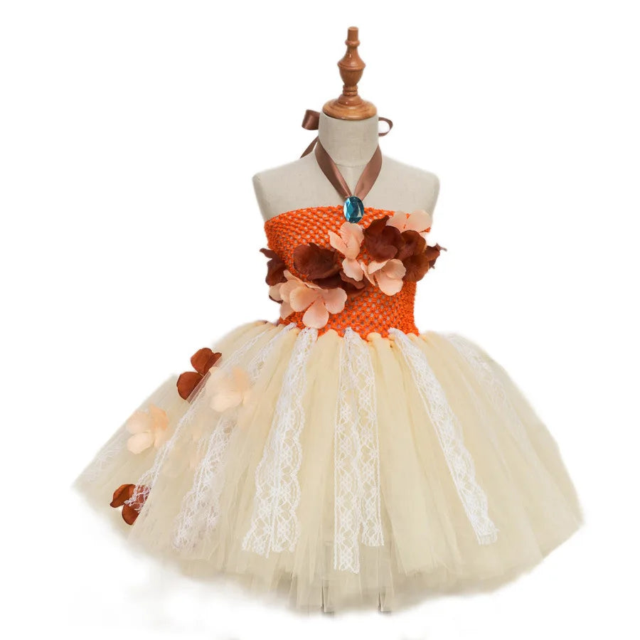 Kids’ Halloween Frock – Cosplay Lace Tunic Dress for Girls