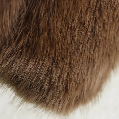 2025 Brown Lapel Button Jacket – Autumn/Winter Chic