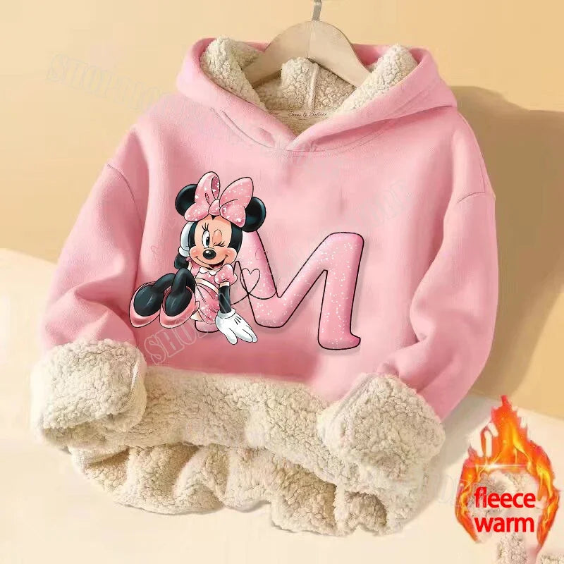 Minnie Mouse Girl Pullover Hoodie: Warm & Stylish Winter Sweatshirt