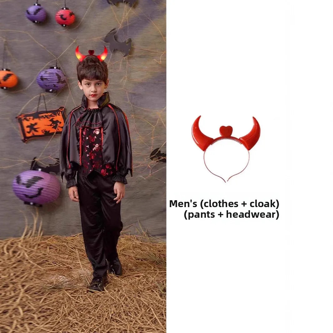 Children’s Gothic Vampire Costume – Ghost Bride Cosplay Party Dress