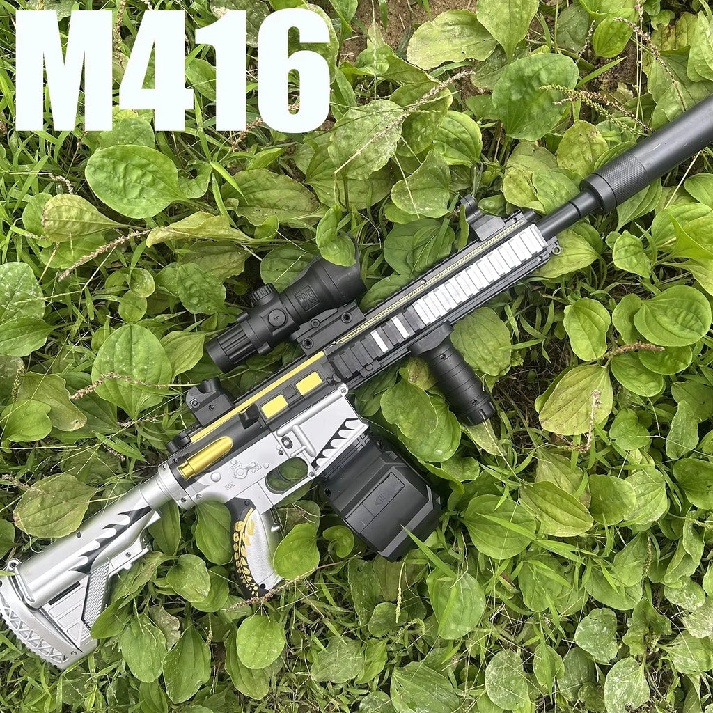 Ultra Shoppings M416 Classic Manual Gel Ball Toy Gun with elastic gel, outdoor toy for boys, ideal for holiday and Christmas play.