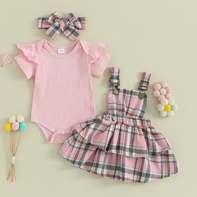 Sweet Baby Girl Summer Clothing Set 3Pcs