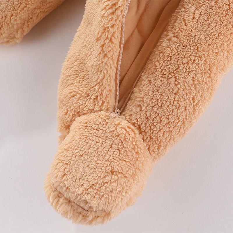 Newborn Winter Romper – Warm & Hooded Jumpsuit