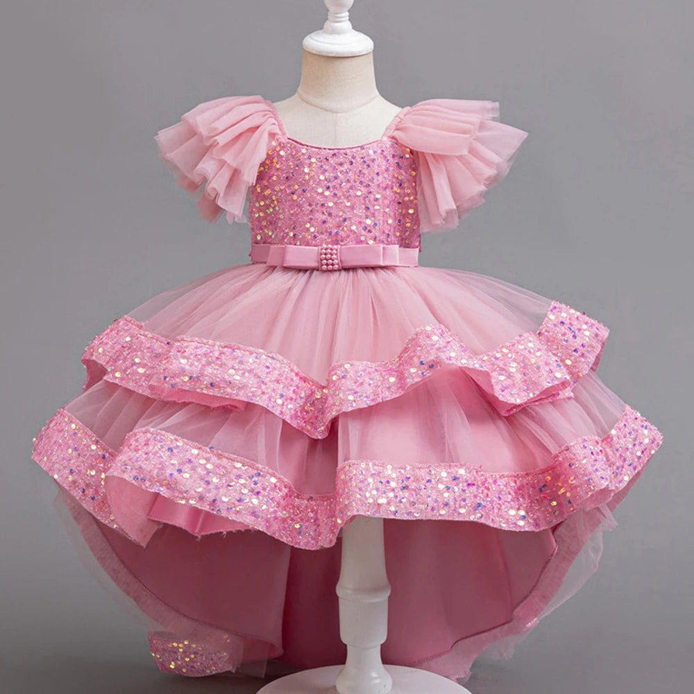 Girls’ Green Sequined Party Dress – 3 to 10 Years