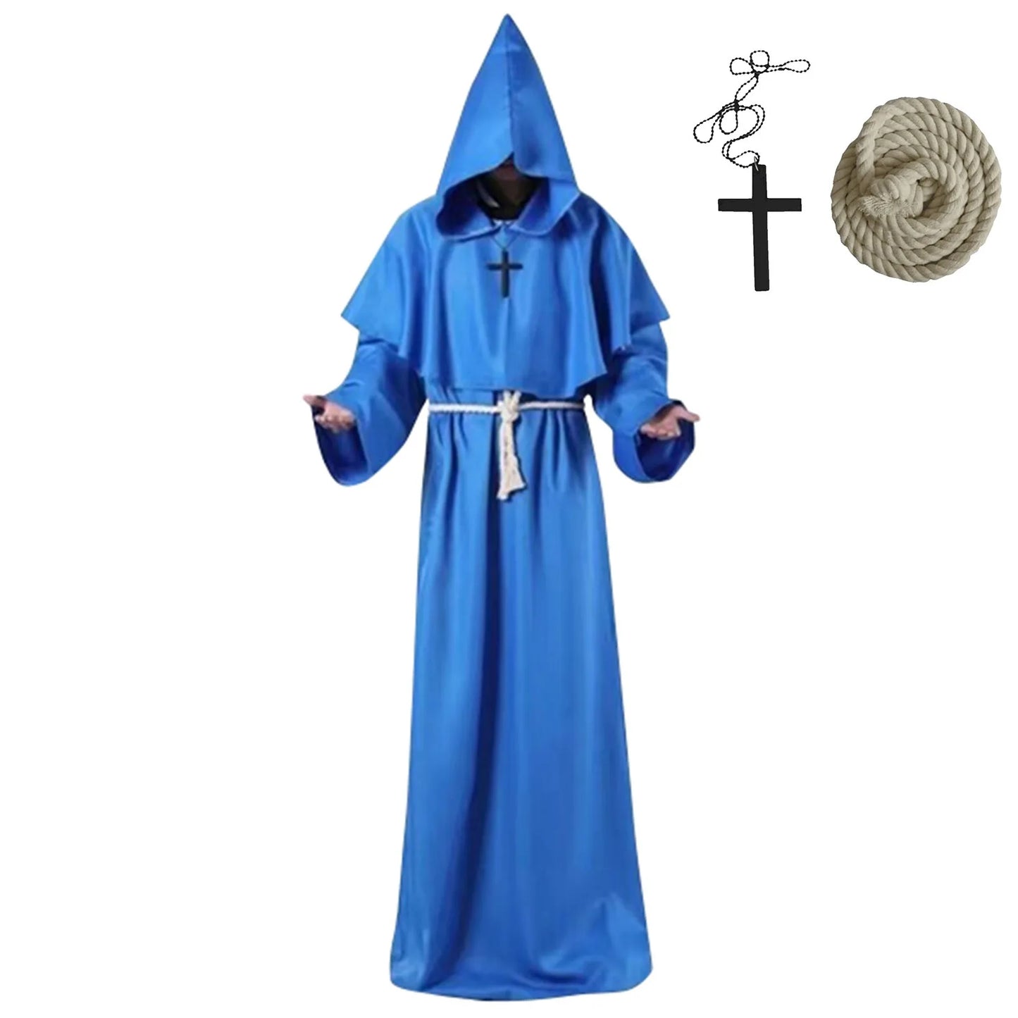 Monk Cosplay Outfit – Medieval Robe for Priest, Wizard & Costume Play