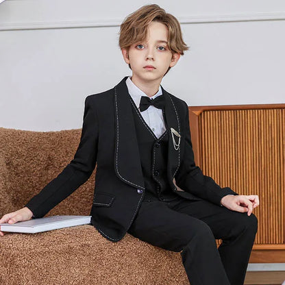 Boys’ Slim Fit Formal Suit – Wedding & Party Outfit (4–12 Years)