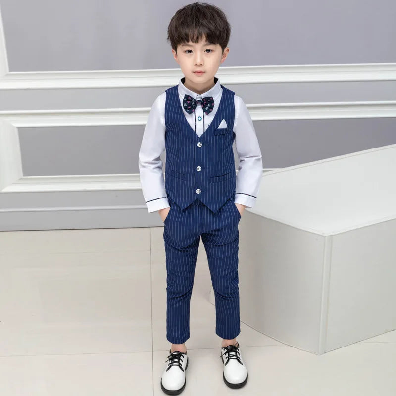 Elegant Boys’ Performance Outfit – Shirt, Vest & Pants Set