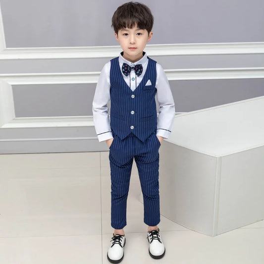 Elegant Boys’ Performance Outfit – Shirt, Vest & Pants Set