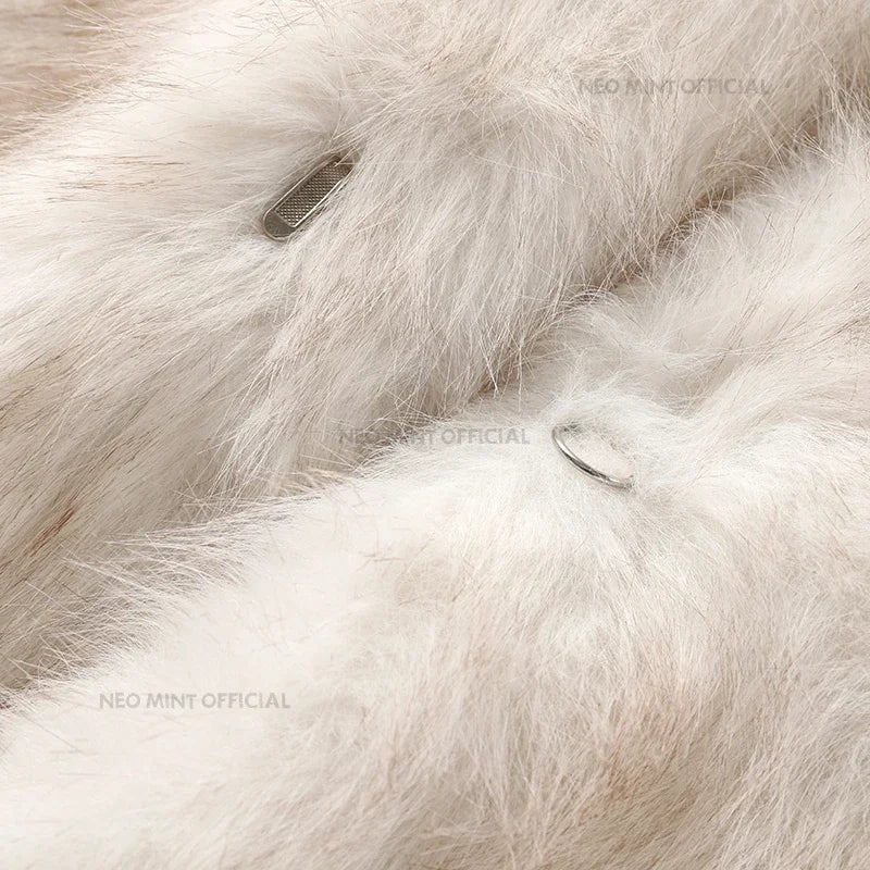 Street Chic: Warm Faux Fox Fur Jacket for Winter