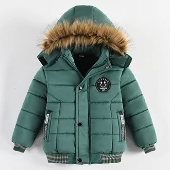 Baby Boys' Winter Coat – Warm Hooded Outerwear (2–6Y)