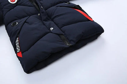 Boys' Winter Coat with Fur Hood – Warm, Plush-Lined Jacket (2–8 Years)