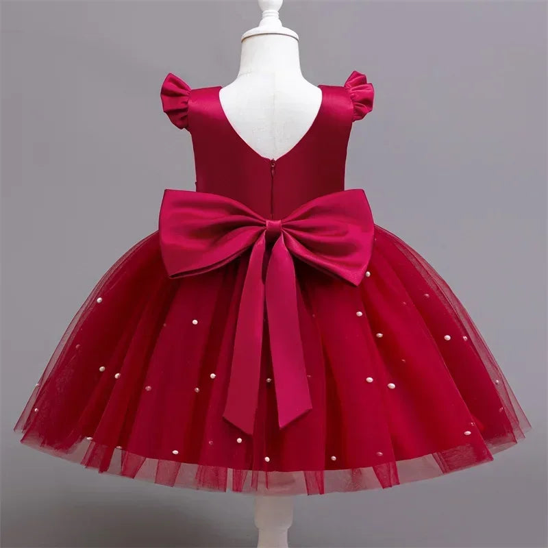 Elegant Kids Dress with Big Bow – Special Occasions