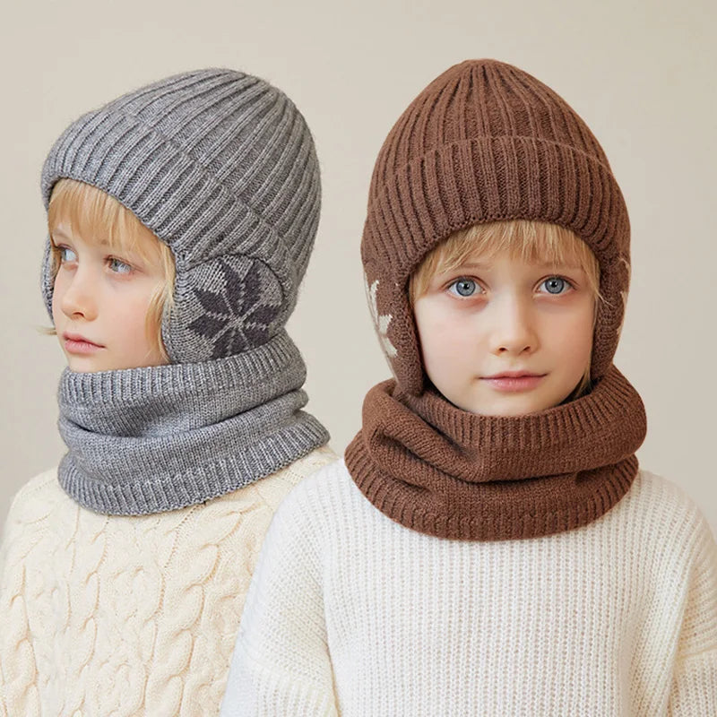 Fleece Lined Winter Hat & Scarf for Children