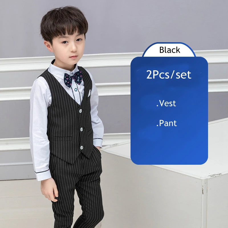Elegant Boys’ Performance Outfit – Shirt, Vest & Pants Set