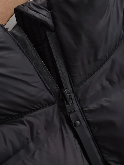 Modern Edge: Spliced Cotton Jacket with Stand Collar