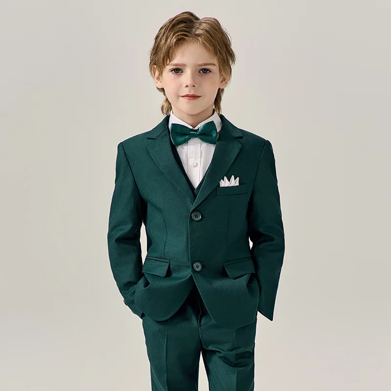 Boys’ Stylish Formal Wear – Green Blazer Set for Special Occasions