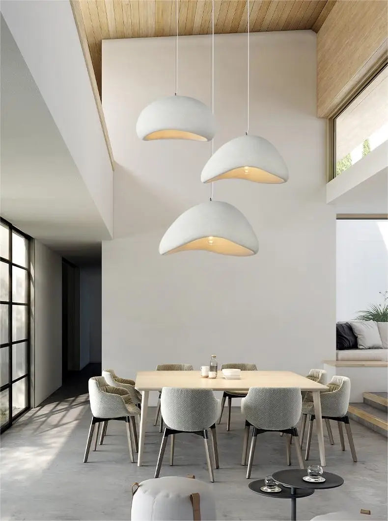 Nordic Wabi Sabi Pendant Lamp: Modern LED Chandelier for Dining & Living Spaces