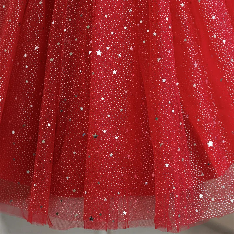 Girls Party Dress – Elegant Blue Sequin Gown