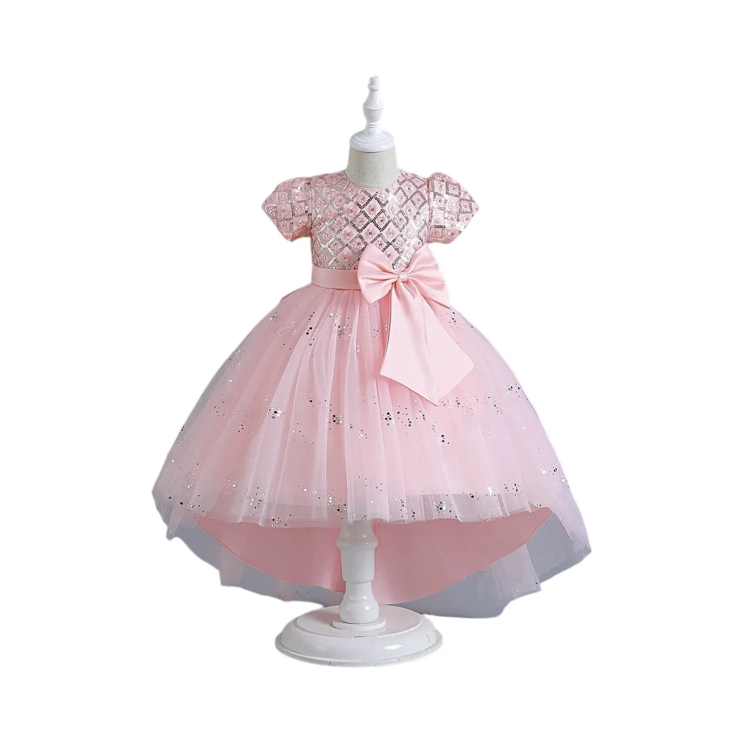 Baby Girl Baptism & Birthday Dress – Embroidered Sequin