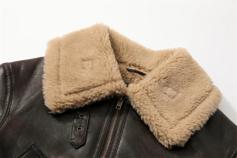 Warm & Chic: Women’s Thickened Brown Winter Jacket