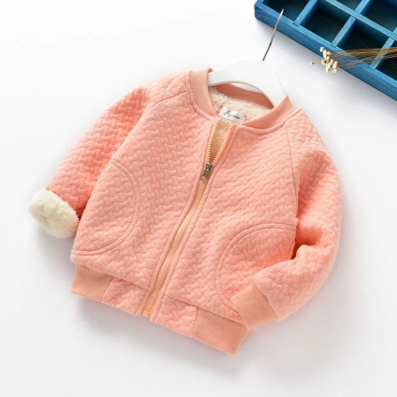 Baby Girls & Boys Winter Coat – Casual Fleece Outerwear