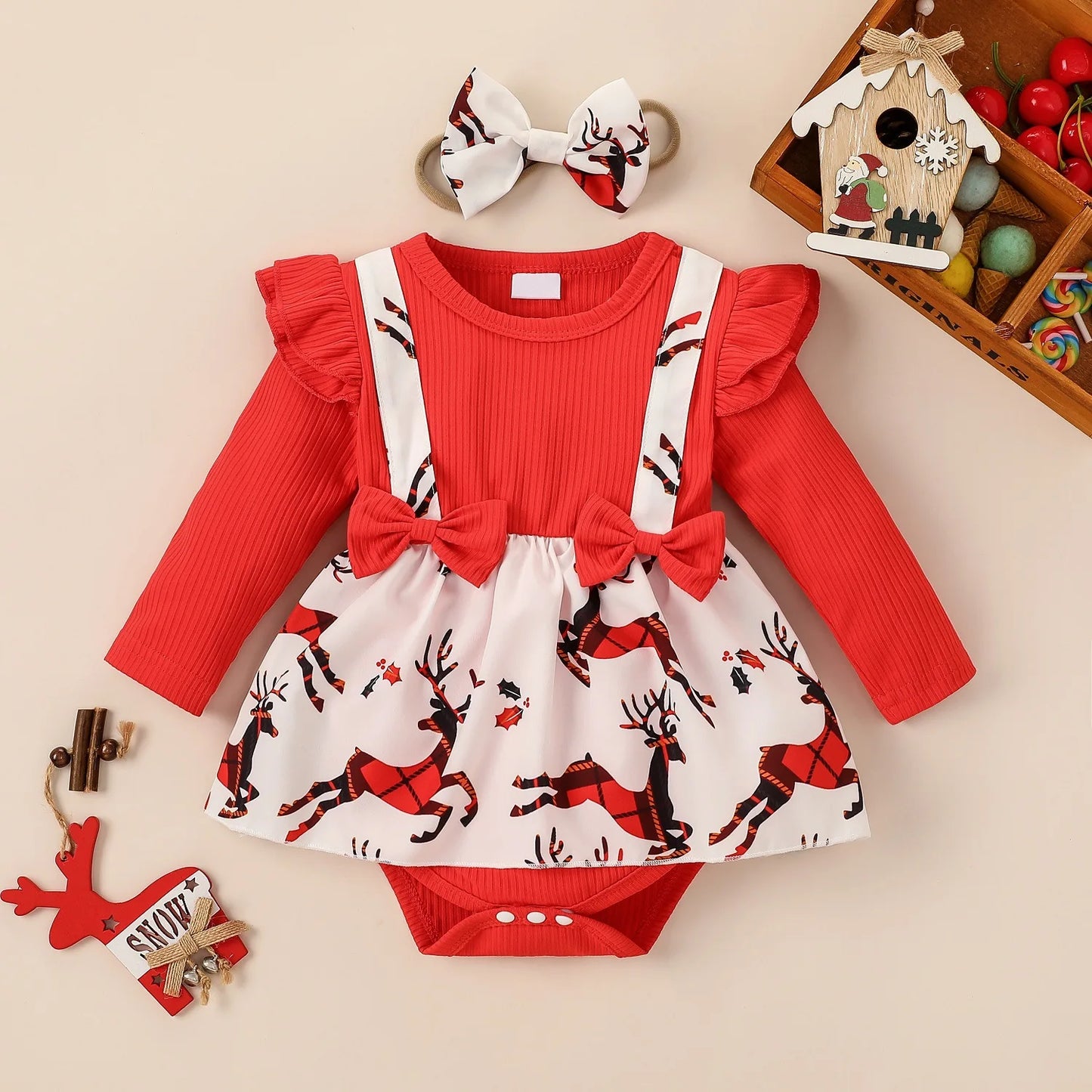 Cute Baby Girl Christmas Party Dress for Infants