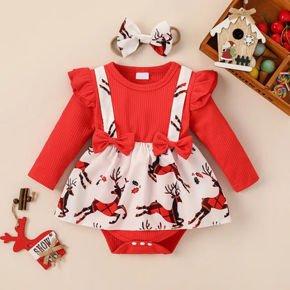 Cute Baby Girl Christmas Party Dress for Infants
