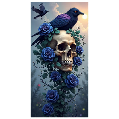 Halloween Door Banner – Scary Moon Night & Cemetery Scene