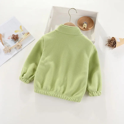 Children’s Thick Fleece Jacket – Zippered Casual Coat